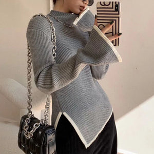 Fashion Women Turtleneck Sweater Autumn Winter Solid Color Slim Underlay Long Sleeve Pullovers Office Ladies Clothing