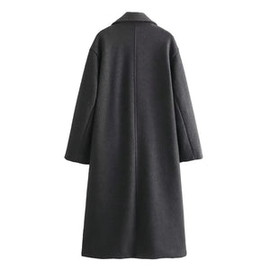 UNIZERA 2023 Autumn/Winter New Women's Wear New Fashion Casual Versatile Soft Loose Long Coat Coat