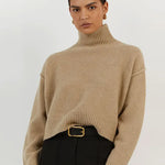 Ribbed Knitted Turtleneck Women Sweaters Long Sleeve Thick Pullovers Slim Sweater 2023 Autumn Winter Female Soft Pull Jumper