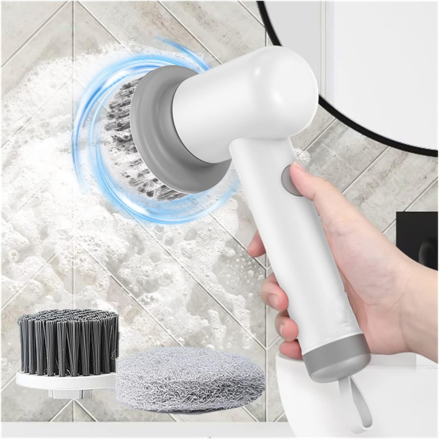 "Kracht door vuil: Ontketen de reinigingsmagie van de elektrische schrobzuigmachine - uw snoerloze schoonmaakkampioen!"
