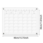 Acrylic Magnetic Fridge Calendar Clear Calendar Board Planner Daily Weekly Monthly Schedule Dry Erase Board For Home