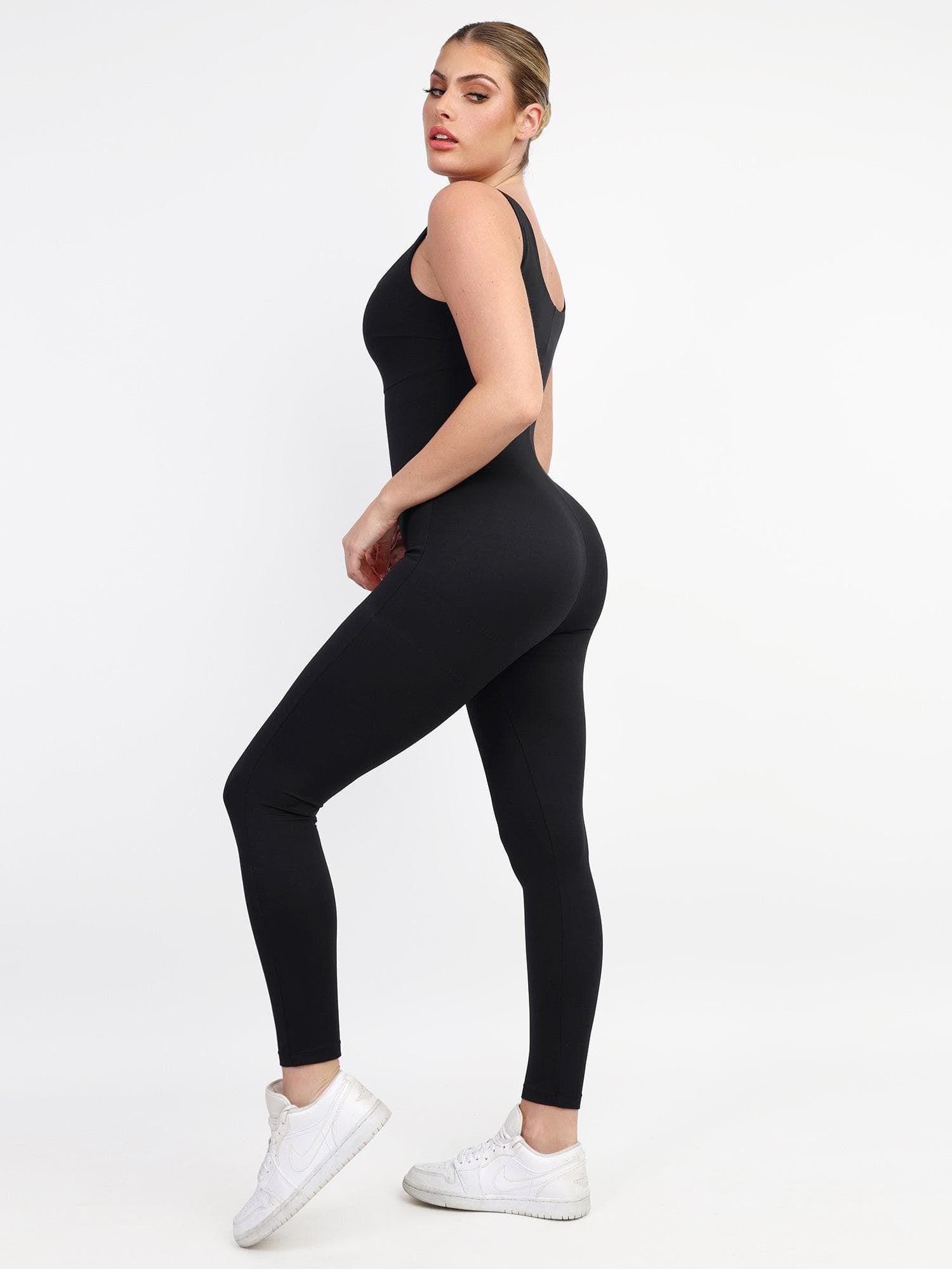 Stracoo One-Piece Tank Top Thigh Slimming Jumpsuit"