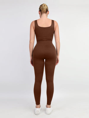 Stracoo One-Piece Tank Top Thigh Slimming Jumpsuit"